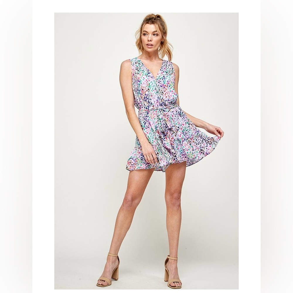 Caramela Reagan Multicolored Sleeveless Romper Size Large